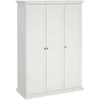 Dmora 3-türiger Kleiderschrank - Weißes Schlafzimmer 60,5x138,8 cm