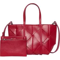 Calvin Klein LV04F3580G WOVEN MINI TOTE CROSSBOD Rot
