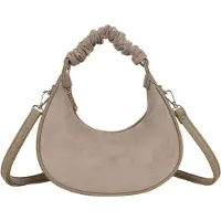 Gallantry Paris Gallantry, Raffinierte Damen Hobo-Handtasche in Samtoptik mit Umhängeriemen, Taupe