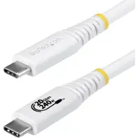 StarTech.com .com 2m USB4 Kabel, 20Gbps, USB-IF-es USB-C Ladekabel, 240W PD EPR, 4K 120Hz DP 2.1 Monitorkabel, TPE-Mantel, Weiß, 2 m, USB C, USB C, USB4 Gen 2x2, 20 Gbit/s, Weiß
