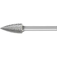 PFERD Hartmetall-Frässtift mit 6-mm-Schaft, Geschossform SPG (Spitzbogen), Zahnung 4