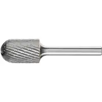 PFERD Hartmetall-Frässtift mit 6-mm-Schaft, Kugelzylinderform WRC (Walzenrund), Zahnung 3 PLUS