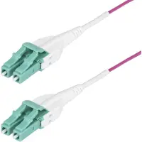 StarTech.com .com 7m LC-LC (UPC) OM4 Multimode Glasfaserkabel, Erika Violett, 50/125, 40G/100G, LOMMF/VCSEL, Uniboot LWL Patchkabel, OFNR LWL Kabel, 7 m, OFNR, OM4, LC, LC