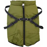 vidaXL Hundemantel Olivegrün L52 Fleece und Polyester