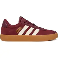 Adidas Sneaker SPORTSWEAR "VL COURT 3.0", Damen, Gr. 41, rot (shadow rot, sanftes weiß, maroon), Leder, Synthetik, Schuhe Sneaker, inspiriert vom Design des samba, Topseller