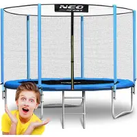 Neo-Sport 183 cm (6 Fuß) Gartentrampolin mit Außennetz und Leiter