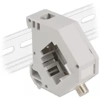DeLOCK Hutschienenadapter mit Keystone F Buchse zu F Buchse, Grau, F-Stecker, F-Stecker, Weiblich, Weiblich, Kunststoff