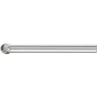 PFERD Hartmetall-Kleinfrässtift mit 3-mm-Schaft, Kugelform KUD, Zahnung 5
