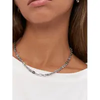 Copenhagen Studios Edelstahlkette "Schmuck Geschenk Halskette Unisex Link", edelstahlfarben, Halsketten, Edelstahl, L: 45 B: 1,5mm, Edelstahlkette, B:1,5mm