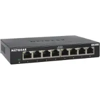 Netgear GS308-300PES, Unmanaged, L2, Gigabit Ethernet (10/100/1000), Wandmontage