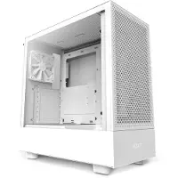 NZXT H5 Flow, Midi Tower, PC, Weiß, ATX, EATX, micro ATX, Mini-ITX, Stahl, Gehärtetes Glas, 16,5 cm