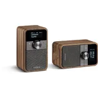 Sangean DDR-8 compacte houten DAB+ en FM radio met Bluetooth ontvangst, Vintage Walnut, Persönlich, Digital, DAB+, FM, 87,5 - 108 MHz, Automatischer Suchlauf, CT, PS, PTY, RT