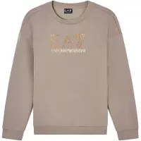 EA7 für Damen. 7W001488_AF24375 Hoodie Logo Series grau (S), Lässig, Modal, Langarm