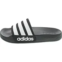 Adidas wäsche Cloudfoam Adilette, Männlich, Erwachsener, Schwarz, Weiß, Einfarbig, 47.3 (47 1/3)