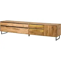 MASSIVMOEBEL24.DE Lowboard Wildeiche 200x43x52 natur geölt WIEN #205