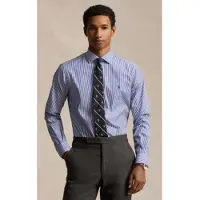 Ralph Lauren für Herren. 712827063002 Blaues Custom Fit Popeline-Hemd (42), Lässig, Baumwolle, Klassisch, Langarm