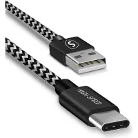 Sign Skin USB-A to USB-C cable 2.1A, 2m - Black/White
