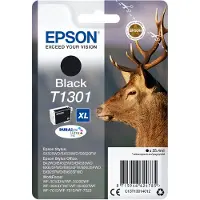 Epson Stag T1301 Hirsch DURABrite Ultra Single Black Tinte, High (L) Yield, Schwarz, Tinte auf Pigmentbasis, 25,4 ml, 25,4 ml, 1 Stück(e)