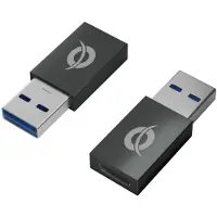 Conceptronic DONN Adapter für USB-A zu USB-C 2er Pack, USB A, USB C, Schwarz