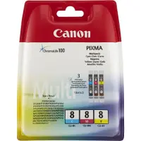 Canon CLI-8 C/M/Y Farbtinte Multipack, Cyan, Magenta, Gelb, Tinte auf Pigmentbasis, 3 Stück(e)