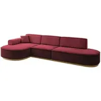 ALTDECOR Ecksofa in L-Form MARI-L2-v2 - 328x171x83 cm Bordeauxrot - Corner Sofa Bett Eckcouch Couch Wohnlandschaft Cauchsofa