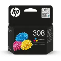 HP 308 Cyan/Magenta/Gelb Original Druckerpatrone, Standardertrag, Cyan, Magenta, Gelb, Tinte auf Farbstoffbasis, 1 Stück(e), 500 Seiten, Kombi-Packung