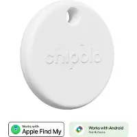 Chipolo POP – Ortungs-Tag kompatibel mit Apple Find My auf iPhone oder Find Hub auf Android (Weiß)