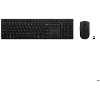 Lenovo 4X31R64357, Kabellos, RF Wireless + Bluetooth, Scherenschalter, QWERTY, Grau, Maus enthalten