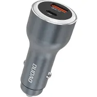 Dudao Ładowarka samochodowa R4Ultra 120W Power Delivery Quick Charge LED USB-A USB-C - szary