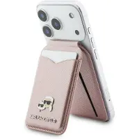 Karl Lagerfeld Stand Mirror MagSafe Portemonnaie mit Spiegel, Rosa