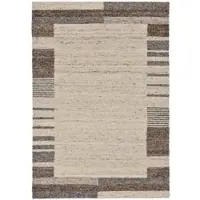 Theko Wollteppich "Ehrwald TK-157", beige, B:170cm H:12mm L:240cm, Schurwolle, Teppiche, Wollteppich, Wendeteppich, besonders flach, handgewebt, reine Wolle, mit Bordüre