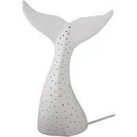 Gilde Tischleuchte, "Flosse", Porzellan, weiß, , L. 9 cm, B. 19 cm, H. 30 cm, D. 12 cm 32705