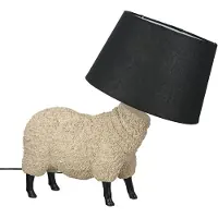 Gilde Tischleuchte, Schaf, Willson, Kunstharz, creme, schwarz, VE 1 Höhe: 50.00 cm Breite: 52.00 cm Tiefe: 31.00cm 62027