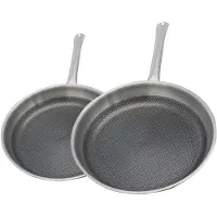 Elo Set mit 2 Induktionsbratpfannen – – Relief Solutions – 18/10 Edelstahl ELODUR Select Antihaftbeschichtung – 24 und 28 cm