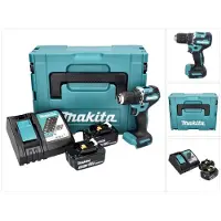 Makita DDF 487 RFJ Akku Bohrschrauber 18 V 40 Nm Brushless + 2x Akku 3,0 Ah + Ladegerät + Makpac