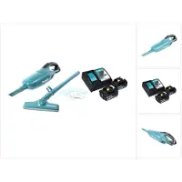 Makita DCL 182 RG Akku Staubsauger 18 V + 2x Akku 6,0 Ah + Ladegerät
