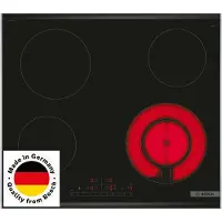 Bosch Serie 6 PKF675FP2E, Schwarz, Integriert, 60 cm, Keramik, Glaskeramik, 4 Zone(n)