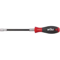 Wiha Schraubendreher mit Bithalter SoftFinish Klemmung über Sprengring flexibler Schaft, 1/4" 268 mm