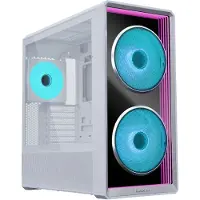 Lian Li Lancool 217 INF, Midi Tower, PC, Weiß, ATX, EATX, micro ATX, Mini-ITX, SSI EEB, Stahl, Gehärtetes Glas, Heimbüro
