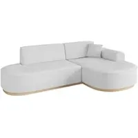 ALTDECOR Ecksofa in L-Form MARI-L1-v1 - 243x171x83 cm Weiß - Corner Sofa Bett Eckcouch Couch Wohnlandschaft Cauchsofa
