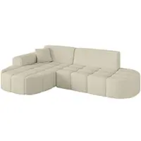 ALTDECOR Ecksofa in L-Form Livo-L1 - 252x173x79,5 cm Beige - Corner Sofa Bett Eckcouch Couch Wohnlandschaft Cauchsofa