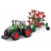 Bburago 18-31665 - Traktor - Fendt 1050 Vario mit Heuwender (10cm)