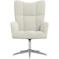vidaXL Relaxsessel Cremeweiß Samt