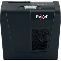 Rexel Secure X6 Aktenvernichter P4, Partikelschnitt 4 x 40 mm, 10 l, 6 Blatt Schnittleistung, Anti-Papierstau-Technologie, schwarz