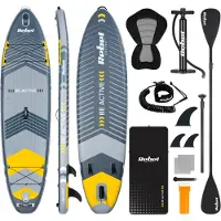 Rebel Aufblasbares SUP-Board mit Schwimmsitz, 335 cm Paddelset
