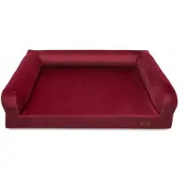 HUGGY DOGGY Orthopädisches Hundebett aus schwarzem Yorkshire-Samt S