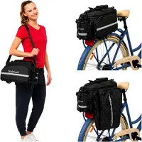Fit4Med | Fahrradtasche - Schwarz - 35l - Wasserdicht - Erweiterbar