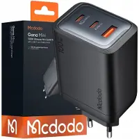 Mcdodo Netzteil, Ladegerät, Steckdosenadapter mit 3 USB-C PD-Anschlüssen und 1 USB-Anschluss, 100W, schwarz