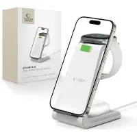 Tech Protection Qi15W-A36 3-In-1 Kabelloses Ladegerät Für Apple, Weiss