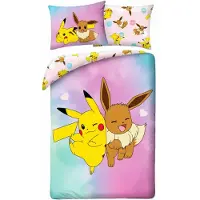 Halantex SP. z.o.o. Jugendbettwäscheset 140X200 Pokemon Pikachu Mikrofaser